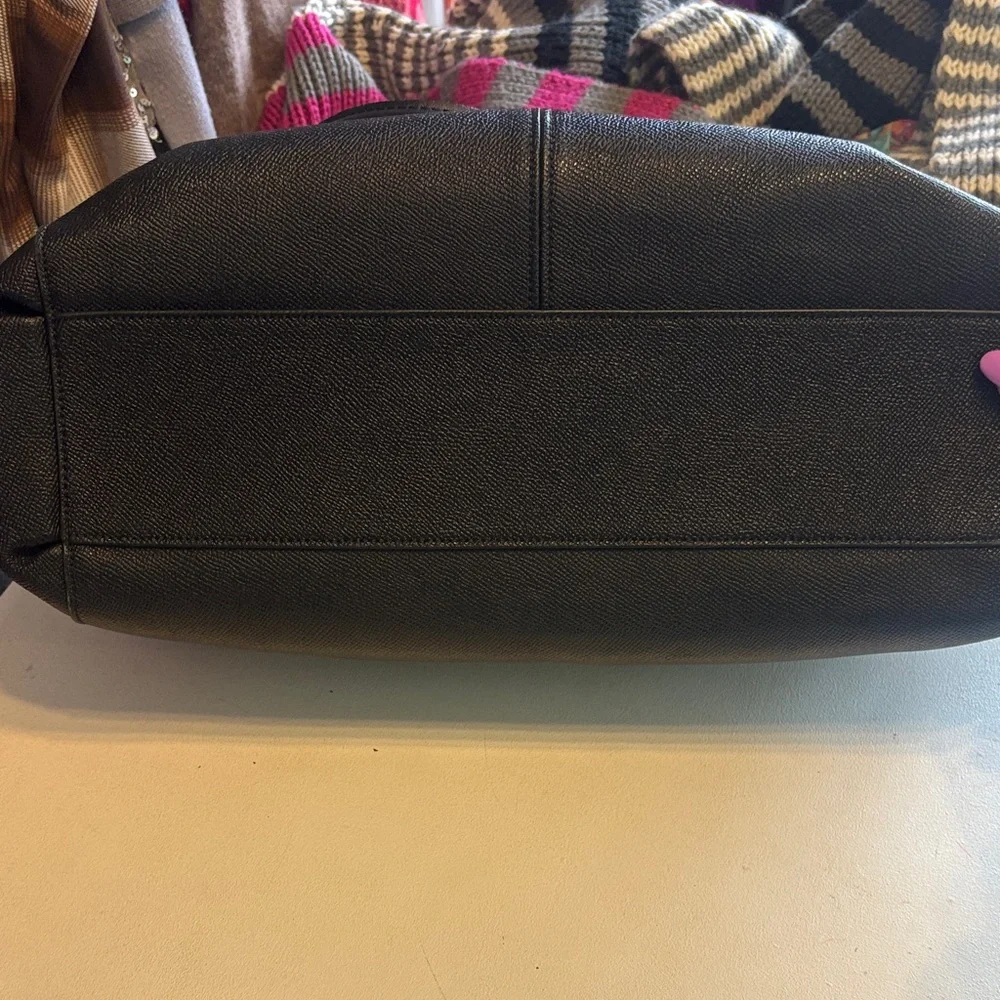 Coach Christie Black pebble Leather Shoulder Bag - Picture 13 of 15